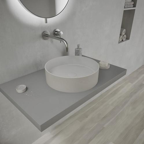 Opbouwwastafel Ideavit Solidthin 40x40x12.5 cm Solid Surface, Doe-het-zelf en Verbouw, Sanitair, Overige typen, Nieuw, Ophalen of Verzenden