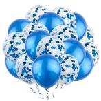 VSE luxe confetti ballonnen 20 stuks blauw, Ophalen of Verzenden, Nieuw