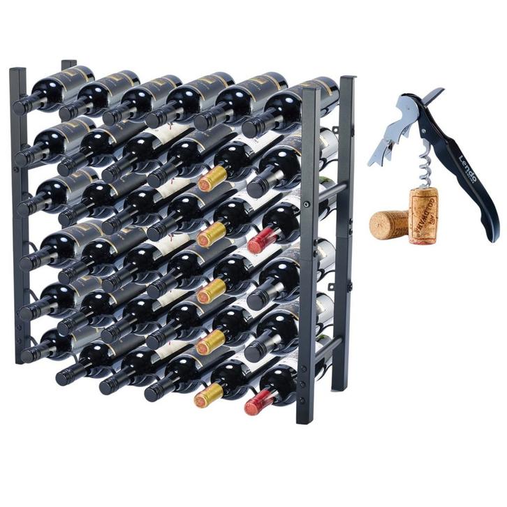 Wijnrek | 36 flessen | 65x20x60cm | Staal | Flessenrek |, Huis en Inrichting, Woonaccessoires | Wijnrekken, Nieuw, Verzenden