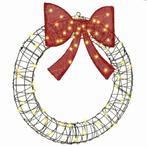 vidaXL Krans met 60 LED Warmwit 75 cm Rattan, Verzenden, Nieuw