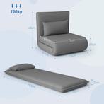 TRUUSK Vloersofa 3-in-1 Opvouwbaar Slaapbank, Gestoffeerde S, Huis en Inrichting, Fauteuils, Verzenden, Nieuw