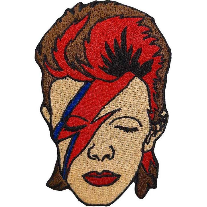 David Bowie - Ziggy Face - Patch officiële merchandise, Verzamelen, Muziek, Artiesten en Beroemdheden, Kleding, Nieuw, Ophalen of Verzenden