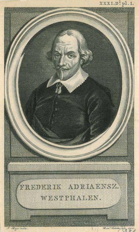 Portrait of Frederik Adriaensz. Westphalen, Antiek en Kunst, Kunst | Etsen en Gravures