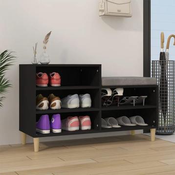 vidaXL Schoenenkast 102x36x60 cm bewerkt hout zwart beschikbaar voor biedingen