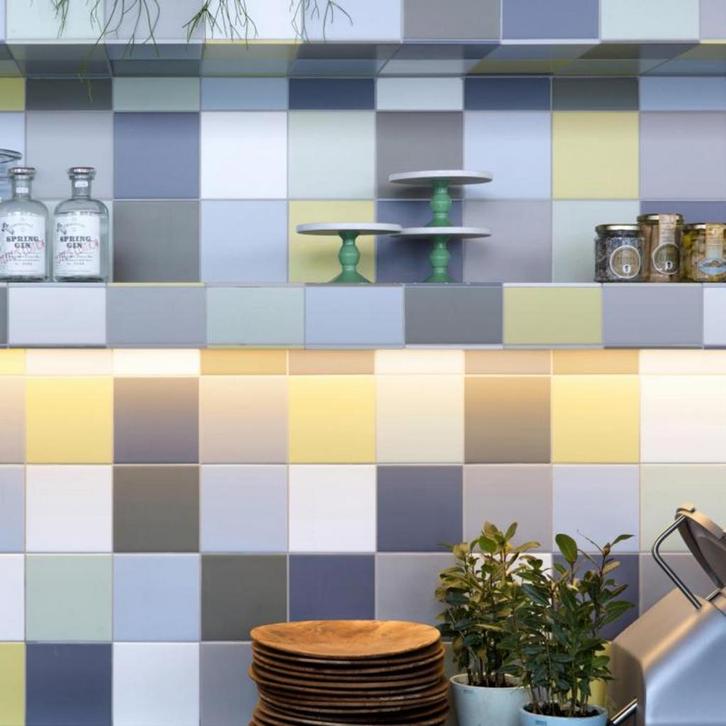 Wandtegel Mosa 32090 Seablue #1 Zeeblauw 15x15 (Muurtegels), Doe-het-zelf en Verbouw, Tegels, Minder dan 20 cm, Minder dan 20 cm