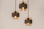 Rietveld Hanglampen - Bruin - Glas, Metaal, Verzenden, Nieuw