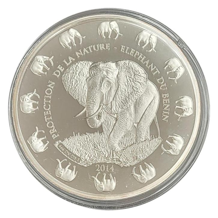 Benin Olifant 1 kg 2014, Postzegels en Munten, Munten | Afrika, Losse munt, Zilver, Overige landen, Verzenden