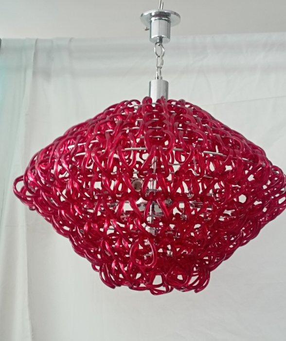 Vistosi - Angelo Mangiarotti - Plafondlamp - Glas-in-lood -, Antiek en Kunst, Antiek | Lampen