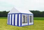 Classic Plus Feest-tent PVC 4x4x2 mtr in Wit-Blauw, Verzenden, Nieuw