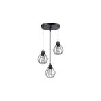 Moderne Hanglamp 29cm | LED 3 x E27 | Zwart | Attems, Nieuw, Ophalen of Verzenden, Modern, Metaal