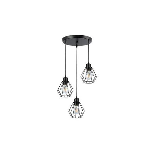 Moderne Hanglamp 29cm | LED 3 x E27 | Zwart | Attems, Huis en Inrichting, Lampen | Hanglampen, 75 cm of meer, Nieuw, Metaal, Ophalen of Verzenden