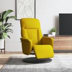 vidaXL Fauteuil met voetensteun verstelbaar fluweel geel, Huis en Inrichting, Fauteuils, Verzenden, Nieuw