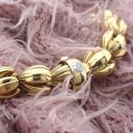 18 Krt. Gouden fantasieschakel armband | 19 cm (vintage), Ophalen of Verzenden, Gebruikt, Overige kleuren, Goud
