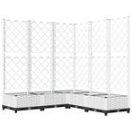 Plantenbak met Latwerk Wit - Retourdeal! 40% Korting, Tuin en Terras, Bloembakken en Plantenbakken, Kunststof, 100 cm of meer