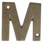 Letter klein M, brons antiek, Huis en Inrichting, Woonaccessoires | Overige, Ophalen of Verzenden, Nieuw