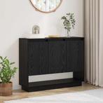 vidaXL Dressoir Zwart eiken 97 x 29 x 75 cm Bewerkt hout, Huis en Inrichting, Kasten | Dressoirs, Verzenden, Nieuw