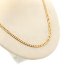 Gouden platte gourmetschakel ketting | 70,5 cm, Ophalen of Verzenden, Gebruikt, Overige kleuren, Goud