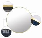 Luxe ronde wandspiegel goud - Ø 60 cm - decoratief voor w.., Huis en Inrichting, Woonaccessoires | Spiegels, Minder dan 50 cm
