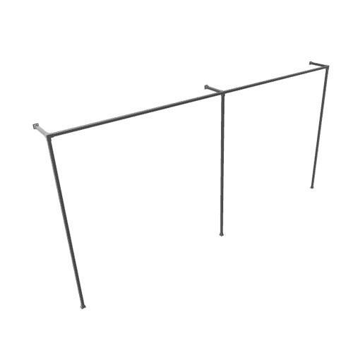 Industrieel Kledingrek Toulon | Vierkant Zwart 25x25 mm | Vl, Kleding | Dames, Kledingrekken, Ophalen of Verzenden