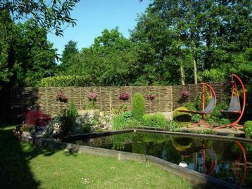 Wilgentenen schutting, puur natuurlijk in 1 dag geplaatst beschikbaar voor biedingen