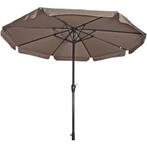 Libra parasol met volant taupe 3.5 m, Nieuw, Ophalen of Verzenden