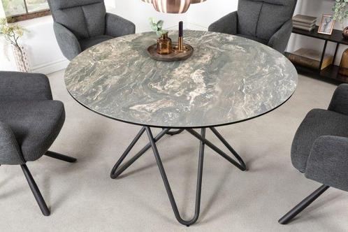 Ronde eettafel ELLIPSE 120cm natuursteen keramische, Huis en Inrichting, Tafels | Eettafels, Ophalen of Verzenden