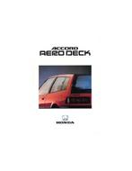 1987 HONDA ACCORD AERO DECK BROCHURE ENGELS, Nieuw, Honda, Author