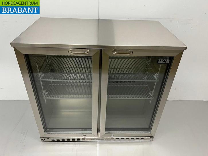 RVS Backbar Barkoeling Glazen klapdeuren 218 liter 90 cm, Zakelijke goederen, Horeca | Keukenapparatuur, Nieuw in verpakking, Ophalen of Verzenden