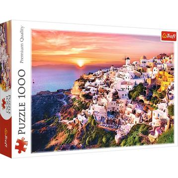 Trefl - Puzzel zonsondergang boven Santorini, Griekenland - beschikbaar voor biedingen