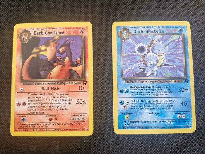Pokémon - 2 Card - Dark Charizard & Dark Blastoise 21/82;, Hobby en Vrije tijd, Verzamelkaartspellen | Pokémon