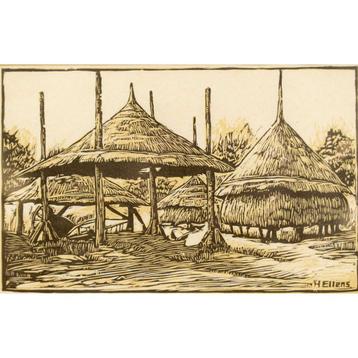 Houtsnede van H. Ellens (1936) beschikbaar voor biedingen