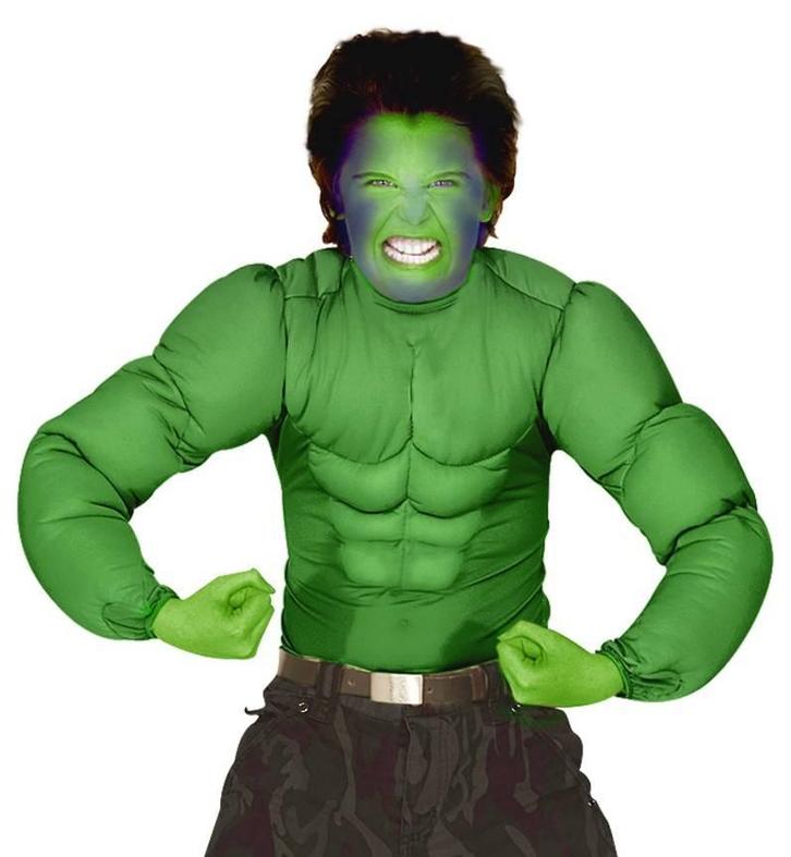 Hulk spierballen shirt kind, Kleding | Heren, Carnavalskleding en Feestkleding, Nieuw, Ophalen of Verzenden