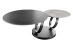 Draaibare salontafel DANCING RINGS zwart grijs beton, Huis en Inrichting, Tafels | Salontafels, Ophalen of Verzenden, Nieuw