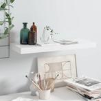 vidaXL Wandschap zwevend 60x23,5x3,8 cm MDF hoogglans wit, Huis en Inrichting, Woonaccessoires | Wandplanken en Boekenplanken