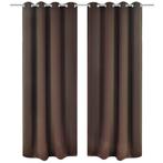 vidaXL Gordijnen met metalen ringen 135 x 245 cm 2 stuks, Huis en Inrichting, Stoffering | Gordijnen en Lamellen, Verzenden, Nieuw
