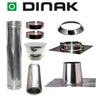 Set VERANDA plat dak 0-5 graden Ø80mm DINAK met nisbus, Huis en Inrichting, Kachels, Ophalen of Verzenden, Nieuw, Hout, Vrijstaand