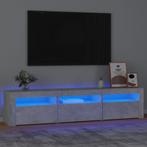 vidaXL Tv-meubel met LED-verlichting 180x35x40 cm betongrijs, Huis en Inrichting, Kasten | Televisiemeubels, Verzenden, 150 tot 200 cm