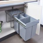 [en.casa] Inbouw prullenbak Froland 2x10 L en 1x20 L grijs, Huis en Inrichting, Verzenden, Nieuw