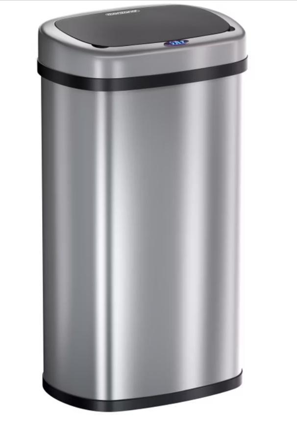 Vuilnisbak opent automatisch met Sensor Zilver 58L, Huis en Inrichting, Woonaccessoires | Prullenbakken, Nieuw, Verzenden