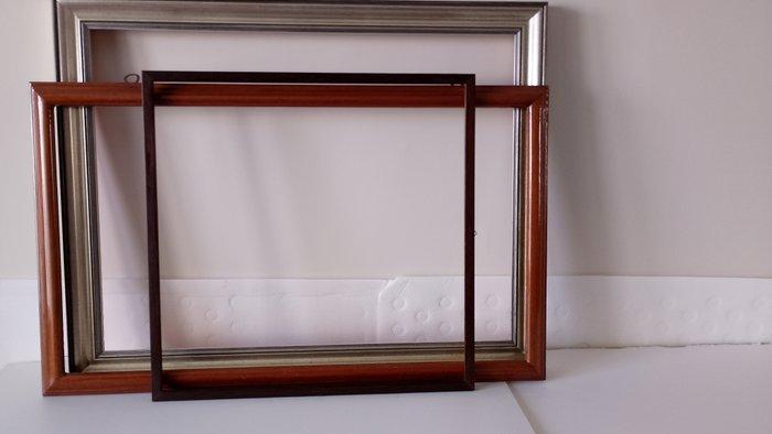 Lijst (3)- Panorama - Spar, Walnoot - Drie moderne lijsten, Antiek en Kunst, Curiosa en Brocante