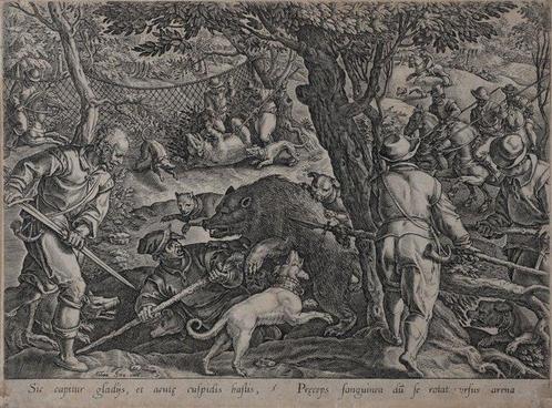 Jan van der Straet Stradanus (1523–1605) - La Chasse à, Antiek en Kunst, Antiek | Overige Antiek