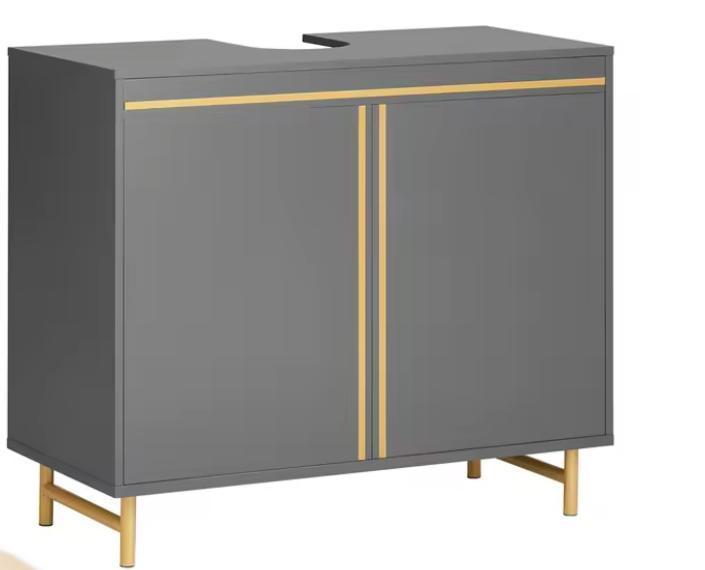 Wastafel Onderkast met Deuren – Badkamermeubel 75 cm (56), Huis en Inrichting, Badkamer | Badkamermeubels, Nieuw, Verzenden