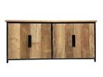 Dressoir ‘Tomar’ – Naturel Hout/Zwart | 185 cm, Ophalen, Nieuw