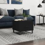 vidaXL Salontafel 50x50x40 cm bewerkt hout zwart, 50 tot 100 cm, Verzenden, Nieuw, 50 tot 100 cm