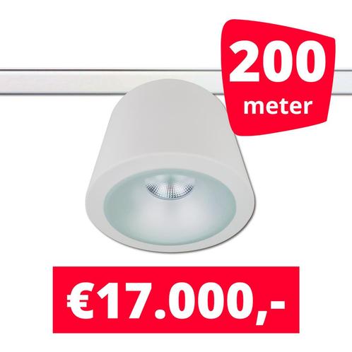 *TIP* LED RAILVERLICHTING CAN WIT 200 SPOTS 3000K + 200M, Zakelijke goederen, Kantoor en Winkelinrichting | Winkel en Inventaris