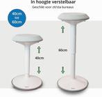 2dekans | Bckz Wiebelkruk Wit | Hoogte 40-60cm | Balanskruk, Huis en Inrichting, Stoelen, Ophalen of Verzenden, Zo goed als nieuw