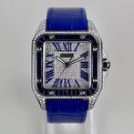 Cartier - Santos 100 Custom Diamond/Saphire - 2656 - Heren -, Nieuw