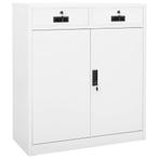 vidaXL Kantoorkast 90x40x102 cm staal wit, Huis en Inrichting, Kasten | Overige, Verzenden, Nieuw