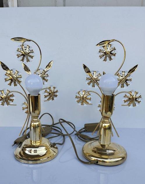 Bureaulamp (2) - Glas, Metaal, Antiek en Kunst, Kunst | Designobjecten