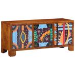 vidaXL Schoenenbank Multikleur 100 x 35 x 45 cm Massief, Huis en Inrichting, Banken | Voetenbanken en Poefen, Verzenden, Nieuw